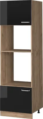 Produktbild von Mikrowellenschrank Vicco R-Line Schwarz Hochglanz 60 cm, Model 41120
