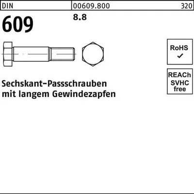 Produktbild von Reyher  Sechskant-Paßschrauben DIN 609 8.8 M 8 x 40 (25 Stück)