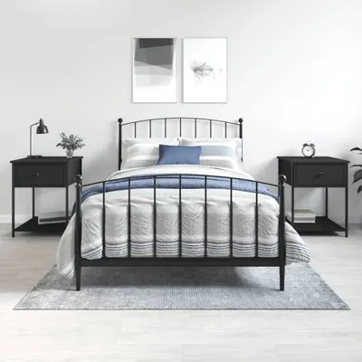 Zdjęcie produktu dla VidaXL 825844, Czarny, Żelazo, Drewno, 440 mm, 450 mm, 580 mm, 2 szt.