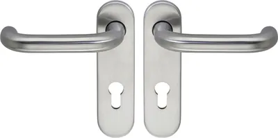 Image de Garniture ECO D110/KS avec plaque courte PZ 72, TS 40-66 mm argent anodisé