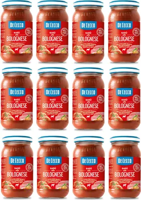Produktbild von 12x De Cecco Ragù alla Bolognese con Vitellone Bianco dell’Appenino Centrale IGP Sauce mit weißem Rindfleisch aus dem zentralen Apennin IGP mit 100% italienischen Tomaten 190g