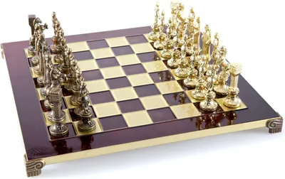 Image de Jeu d'échecs Renaissance Manopoulos 36 cm | Or et bronze | Échiquier en laiton