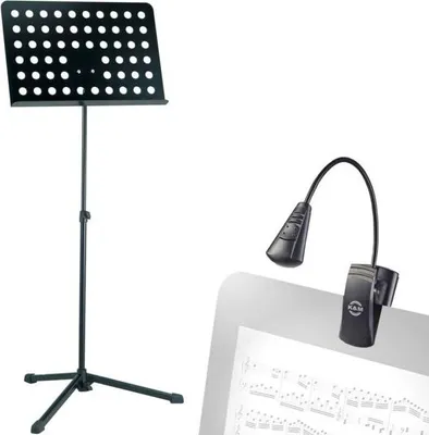 Zdjęcie produktu dla K&M 12179 Stojak na nuty dla orkiestry z lampą Flexlight