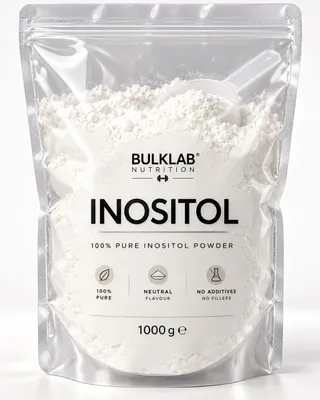 Productafbeelding van BulkLab Nutrition Inositolpoeder, perfect oplosbaar, smaakloos en geschikt voor dagelijks gebruik, 1000 gram