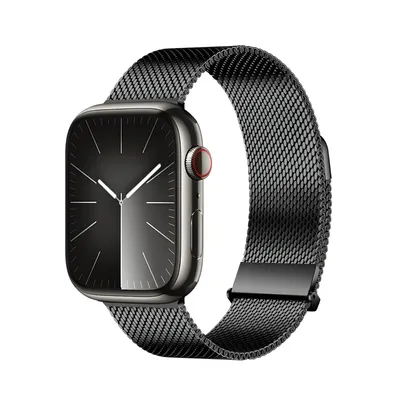 Produktbild von Für Apple Watch SE 2023 44mm DUX DUCIS Milanese Pro Series Edelstahl Armband Schwarz