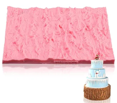 Productafbeelding van Siliconen vorm voor boomstamstructuur, embossingmat, voor het decoreren van taarten, fondant, 18x15 cm