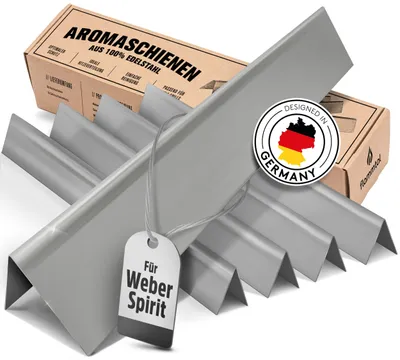 Produktbild von flammtal [Das Original] - Aromaschienen FLAVE [5 Stk.] - Für Weber Spirit 310/320/330 - Hochwertige Flavorizer Bars für Weber Spirit 320 ab Bauj. 2013, KI-generiertes Bild
