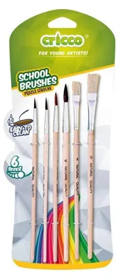 Obrázok produktu pre Cricco Sada školských štetcov, 6 ks