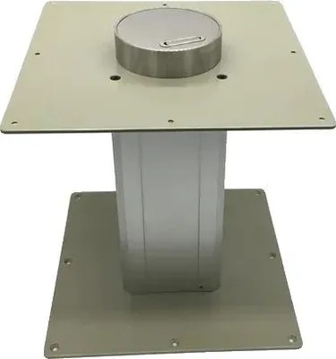 Produktbild von Manuelle Hebetischbeine, Höhenverstellbar 34-75 cm, Tragfähigkeit 130 kg, Raum-Aluminiumlegierung, Grundgröße 300x300x4 mm, Manuelle Antriebsart