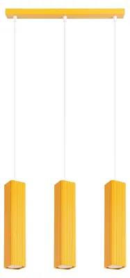 Produktbild von Pendelleuchte RAYO 3L gelb 3xGU10 10W Aluminium 98x6x45cm Sollux Lighting