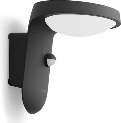 Produktbild von Philips Tyla Wandleuchte, 1,2 W, Wandbeleuchtung für den Außenbereich, Anthrazit, Metall, IP44, Terrasse, Garten, III