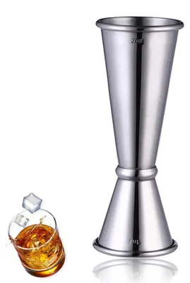 Cocktail-Jigger 30/60 ml, Edelstahl, Doppelmessbecher