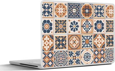 Produktbild von MuchoWow® Laptop Aufkleber Sticker Cover Fliesen - Muster - Mittelmeer 30x21 cm - Sticker für Laptop - Selbstklebend