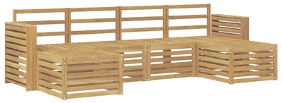 Obrázek produktu pro Sada venkovního nábytku, 6 kusů, bílá barva, rozměry 257 x 122,5 x 73 cm