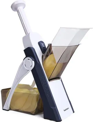 Produktbild von Famanu Gemüseschneider Mandoline mit 4 Schneidmodi - Sicher und Einfach in der Anwendung
