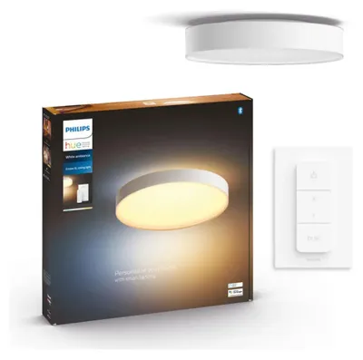 Obrázek produktu pro Philips Hue White ambiance Stropní svítidlo Enrave, extra velké, Chytré stropní světlo, Bluetooth/Zigbee, Bílá, LED, Kov, Žárovky bez možnosti výměny