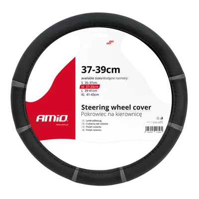 Produktbild von Auto Lenkradbezug M 37-39cm, Rutschfest, Hochwertig, AMIO SWC-06-M