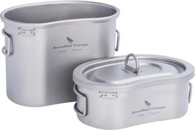 Produktbild von Leichtes Outdoor Kochset Edelstahl Picknick Schale Wandern