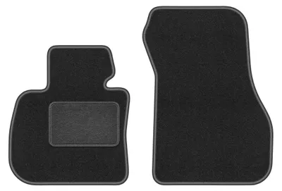 Produktbild von Velours-Fußmatten Vorne für BMW 2 F46 2015-2022 (7-Sitzer) – 2-tlg, Graphit, passgenau – Wielganizator LUX