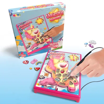 Productafbeelding van Joya Creative Unicorn Operatiespel – Spannend Behendigheidsspel voor Kinderen met Licht en Geluid