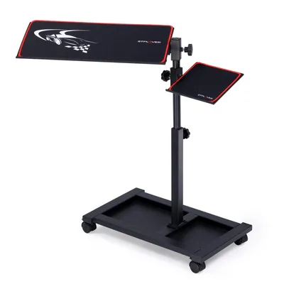 Produktbild von GTPLAYER Tastatur- und Maushalterung höhenverstellbar 58-83cm mit Rollen Tastatur- und Maus-Set Ergonomisch Tastatur- und Mausneigung einstellbar