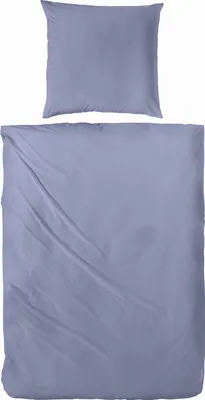 Produktbild von Hahn Perkal Bettwäsche Uni Blau 135x200 cm