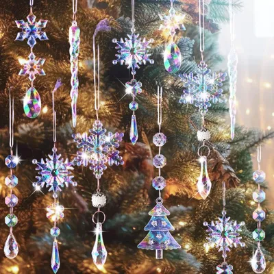 Imagen del producto de Adornos navideños de cristal - 26 unidades - Acrílico