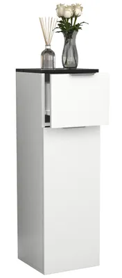 Produktbild von Træ Midischrank | Badeværelseshylde | Mål: H. 95 x B. 30 x D. 30 cm | 1 skuffe | 1 stor dør – Donali
