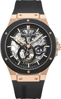 Produktbild von Kenneth Cole Armbanduhr Automatic Automatic Silicon Round Black -Rose-gold