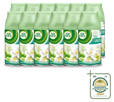 Productafbeelding van 12 x Air Wick Freshmatic navulling - Jasmijn en witte bloemen - 250 ml - Voordeelverpakking - 12 stuks
