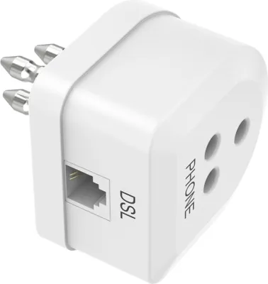 Produktbild von Hama 7201162, Tthree-pole plug, 6p4c, Weiß