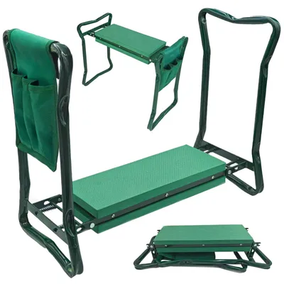 Produktbild von Kniebank Gartenhocker Gartenstuhl - Klappbar 3-in-1 - Grün - 60 x 27 x 49 cm
