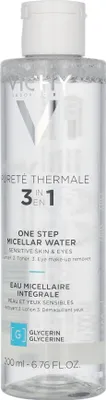 Produktbild von Vichy Pureté Thermale Mineral Micellar Water for Sensitive Skin, Aqua, Hexylene Glycol, Glycerin, Sodium Cocoamphoacetate, Sodium Chloride, Poloxamer 184, Disodium...