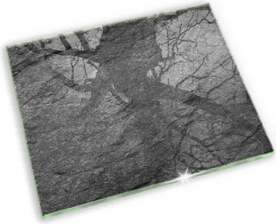 Produktbild von Glas Grabkerzen Untersetzer Motiv Gummifüße - 60x52 cm - Steinstruktur