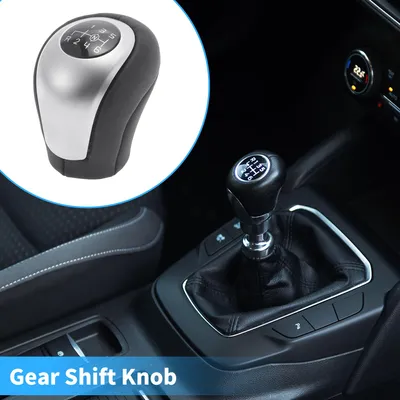 Image de Pommeau De Levier De Vitesses Manuel à 6 Vitesses compatible pour La pour Mercedes Benz Vito W447 2017-2021, En Plastique Durable Et Simili Cuir Noir Brillant