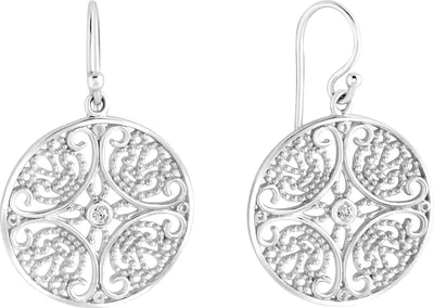 Produktbild von Zeeme Silber Ohrringe 925/- Sterling Silber 3,0cm weiß Zirkonia weiß 274230023