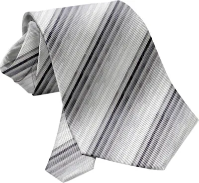 Produktbild von Krawatte, Binder, Farbe grautöne gestreift, 100% Polyester, 210g/m²