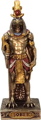 Produktbild von Ägyptischer Gott Sobek, Miniatur, bronziert/coloriert