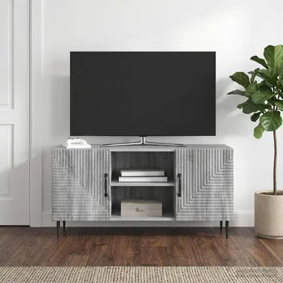 Imagen del producto de vidaXL: Mueble para televisión, color gris Sonoma, 102 x 34,5 x 50 cm, fabricado en material de madera