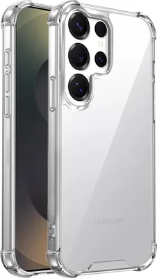 Image de Coque transparente pour Samsung Galaxy S24 Ultra, dos transparent hybride, bumper TPU antichoc
