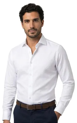 Produktbild von Modern Fit Hemd Ledub weiß knitterfrei