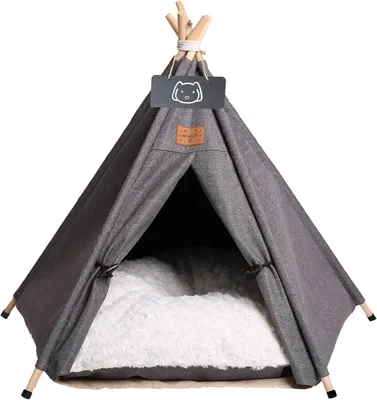Zdjęcie produktu dla Namiot tipi dla psów i kotów, możliwość prania, wymiary: 50 x 50 x 60 cm, do użytku w pomieszczeniach