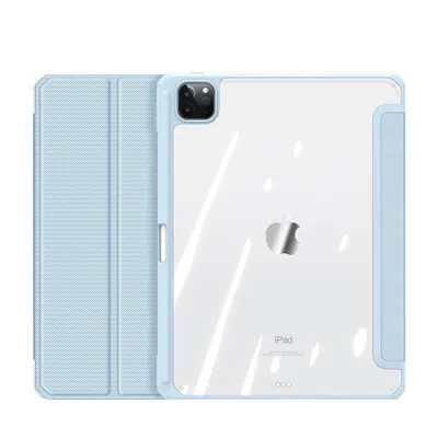 Produktbild von Dux Ducis Toby Armored Flip Smart Case fr iPad Air 2020/2022 mit Apple Pencil Holder Blau
