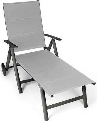 Produktbild von Vanage I Sonnenliege I mit höhenverstellbarer Rückenlehne, klappbar, Gartenliege Klappbar, Relaxliege, Aluminium Rollliege, VG-3377