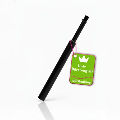 Produktbild von Bürstenking WC Bürstengriff Kunststoff, Schwarz, 260 mm, Ersatz-Toilettenbürstengriff, passend für Verschiedene WC-Garnituren, mit M12 Außengewinde