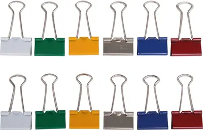 Produktbild von MAUL Foldback-Klemmer mauly® Federstahl Metall 12 Stück 25 mm rot