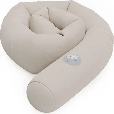 Produktbild von Nestchenschlange Cozy "Little Cloud, Stone" 190 cm Bettschlange