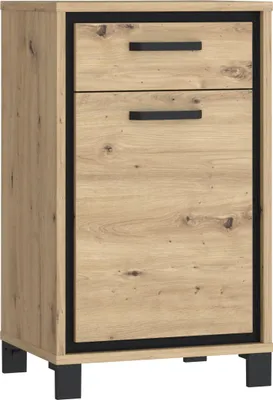 Produktbild von Furniture24 Schuschrank Trondheim Tdhd211 Schukommode Kommode Mit Schublade Und Tür Eiche Artisan