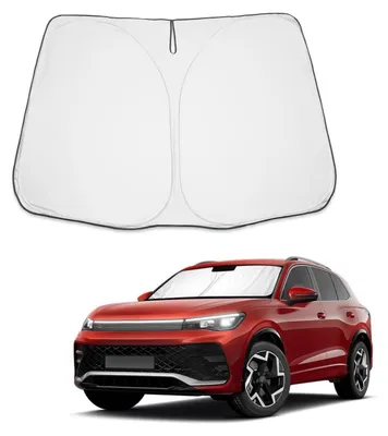 Produktbild von Frontscheibenabdeckung für VW Tiguan 3 2024 2025, faltbarer Sonnenschutz, UV- und Hitzeschutz