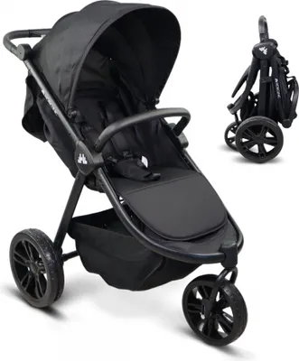 Obrázok produktu pre Mobiclinic Kids, 3-kolesový kočík, Agnes, terénne pneumatiky, jednoručná rukoväť, 5-bodový systém pásov, skladací mechanizmus na jedno kliknutie, XXL košík, do 22 kg